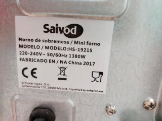 Mini horno de sobremesa Saivod
