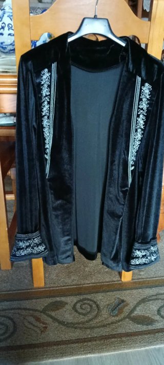 Chaqueta Terciopelo Negra Talla S