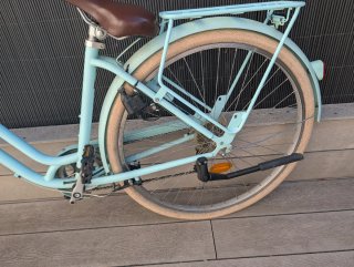 Bici paseo Decathlon vintage turquesa btwin elops