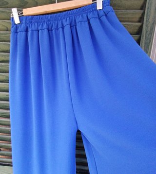 Pantalone largo donna blu Elegante ma sbarazzino