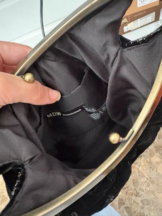Bolso de fiesta Massimo Dutti negro