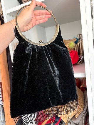Bolso de fiesta Massimo Dutti negro
