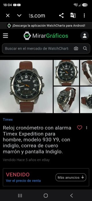 Reloj Timex Expedition INDIGLO