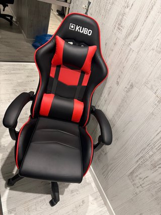 2 Sillas Gaming KUBO Negra y Roja
