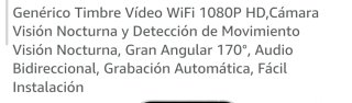 Videoportero timbre Inteligente Wifi