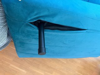 Sillón cama plegable color turquesa