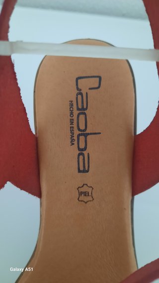 Sandalias rojas juveniles La Bottega sin estrenar