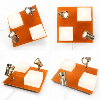 Candeeiro moderno laranja e branco