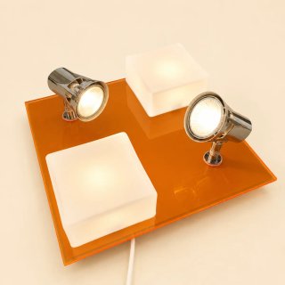 Candeeiro moderno laranja e branco