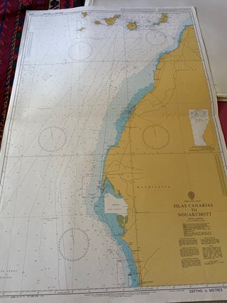 Carta náutica Islas Canarias a Nouakchott