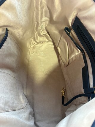 Bolso Michael Kors Tachuelas Azul Dorado