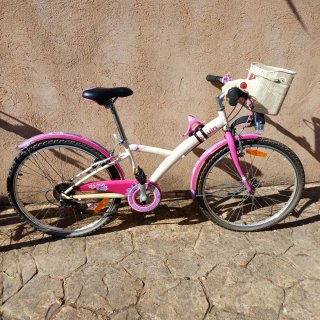 Bicicleta infantil rosa y morada