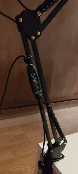 Luz de escritorio ajustable USB con Lupa