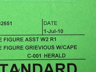 Star Wars VC17 Grievous Hasbro Green Tag RARO