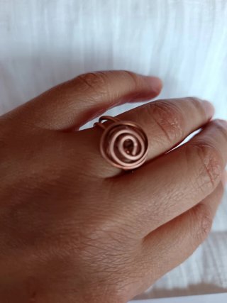 Anillo artesanal cobre ajustable