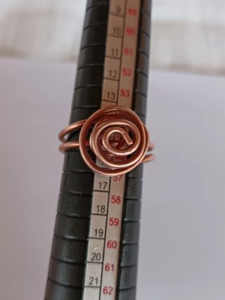 Anillo artesanal cobre ajustable