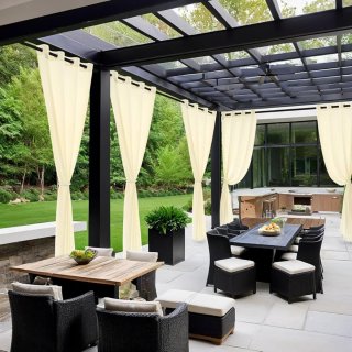 2 piezas Cortinas Interiores Exteriores 225x132