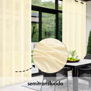 2 piezas Cortinas Interiores Exteriores 225x132