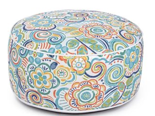 Pouf rotondo fantasia floreale