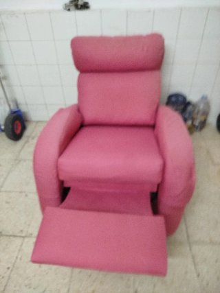 Sillón reclinable rosa no envío y solo las palmas