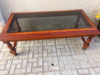 Mesa de centro madera y cristal