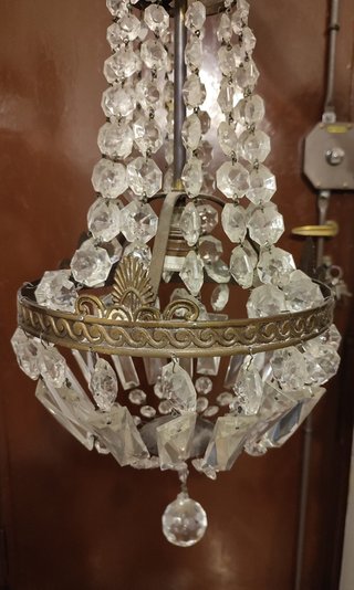 Lampadario a mongolfiera in metallo