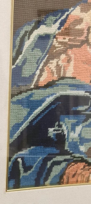 Quadro Madonna con Bambino Mezzopunto bronzo