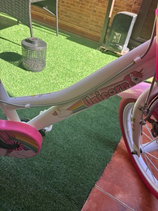 Bicicleta Unicornio Rosa per Bambina 16 Pollici