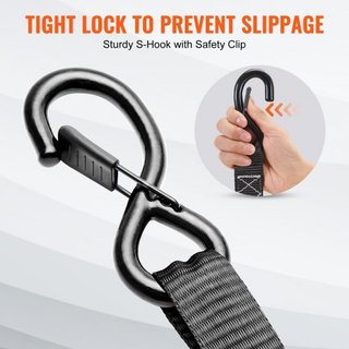 Correas de Amarre con Trinquete (4PK), 5208 lb de Resistencia Máxima a la Rotura, Incluye 4 Correas de Trinquete Premium de 1.6" x 8' con Mangos Acolchados, para Mover y Asegurar Carga, Electrodom...