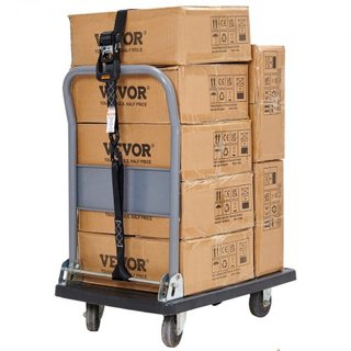 Correas de Amarre con Trinquete (4PK), 5208 lb de Resistencia Máxima a la Rotura, Incluye 4 Correas de Trinquete Premium de 1.6" x 8' con Mangos Acolchados, para Mover y Asegurar Carga, Electrodom...