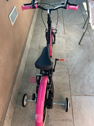 Bicicleta infantil niña rosa y negra