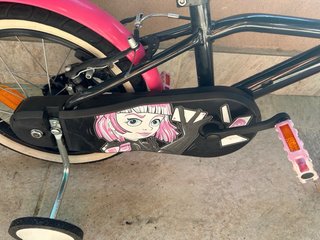 Bicicleta infantil niña rosa y negra