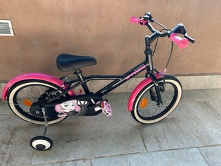Bicicleta infantil niña rosa y negra