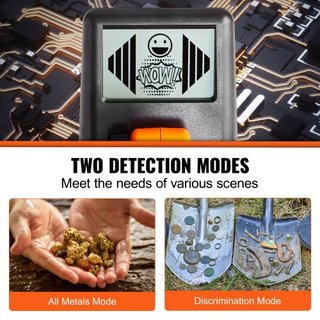 Detector de Metales para Niños, Bobina de Búsqueda Impermeable de 15.2 cm con Pantalla LCD, Detector de Oro Ajustable de 66 cm - 91.4 cm, Mango de Fibra de Carbono Ligero para Detectar Monedas de ...