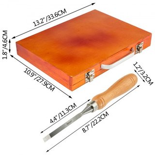 Conjuntos de Cinceles de Madera 12pcs Cinceles de Torno 3-3/4 Pulgadas /95MM Cinceles de Carpintería de Madera Herramientas de Torno de Madera Cinceles de Madera Herramientas de Torno para Tallado...