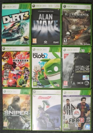 Lotto/lote 9 Giochi Xbox 360 da 7€ CIB Alan wake..