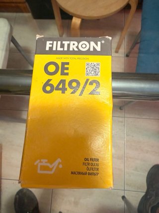 Filtro de Aceite FILTRON OE 649/2 Nuevo