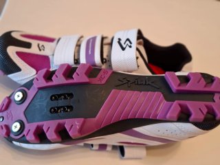 Zapatillas Spiuk Spinning/ ciclismo Blancas Malva,