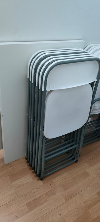 Silla Plegable Catering Acero Blanca