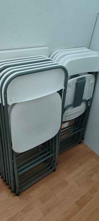 Silla Plegable Catering Acero Blanca