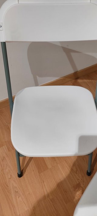 Silla Plegable Catering Acero Blanca