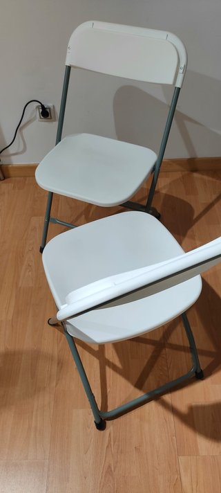 Silla Plegable Catering Acero Blanca