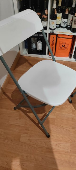 Silla Plegable Catering Acero Blanca