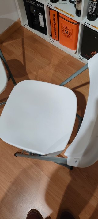 Silla Plegable Catering Acero Blanca