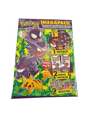 Revista Pokémon Megapack N°10 (Incluye 2 Sobres)