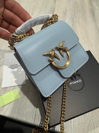 Pinko Love Bag Azzurro Oro