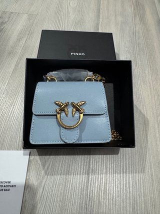 Pinko Love Bag Azzurro Oro