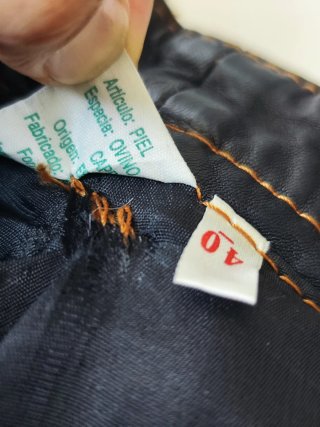 Pantalones de cuero vintage negros