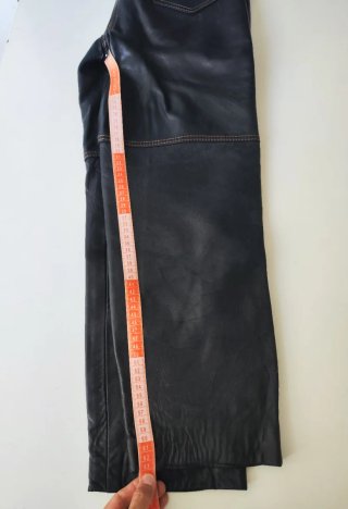 Pantalones de cuero vintage negros
