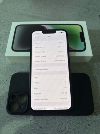 iPhone 14 128GB Nero/Viola